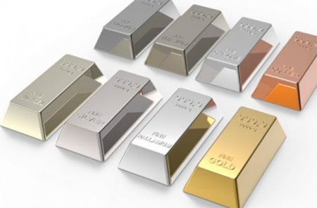 Драгоценные металлы: слитки, золото, серебро